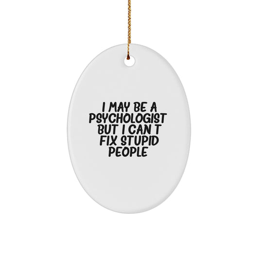 Witty Psychologist Christmas Ornament for Friends Gift - Image 1