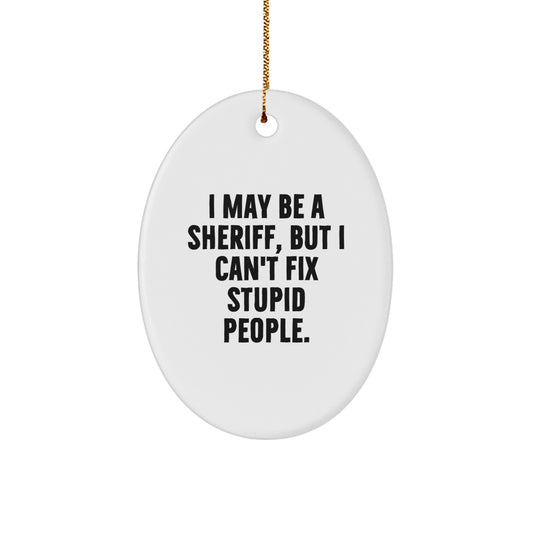 Sheriff Keepsake Christmas Ornament for Him Gift – Surprise Holiday - Image 1