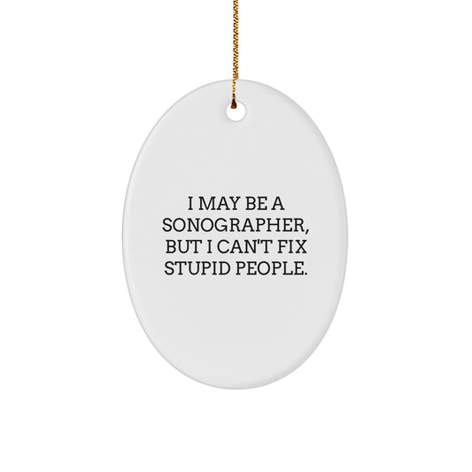 Sassy Sonographer Christmas Ornament for Friends Gift Novelty - Image 1