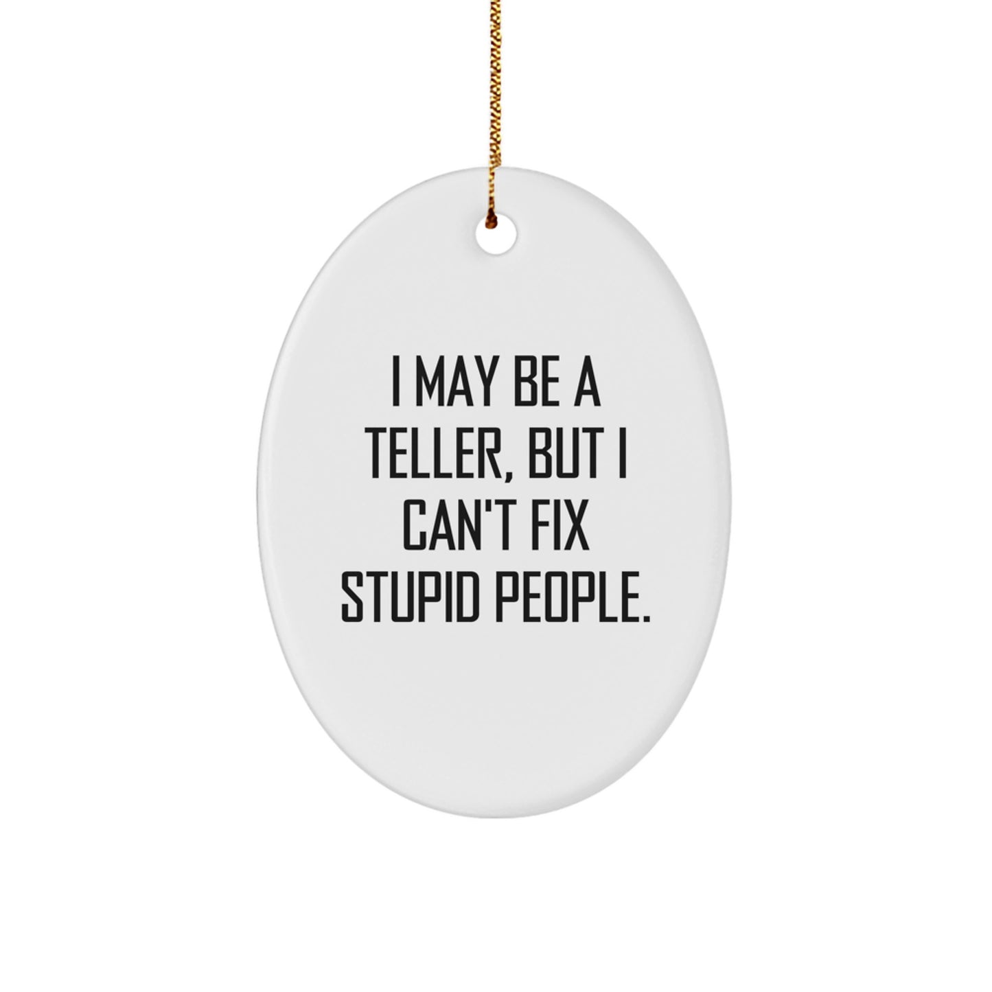 Funny Teller Gift for Men, Teller Oval Ornament with Inspirational Quote, Gifts from Friends or Family for Christmas Unique Gifts - Image 1