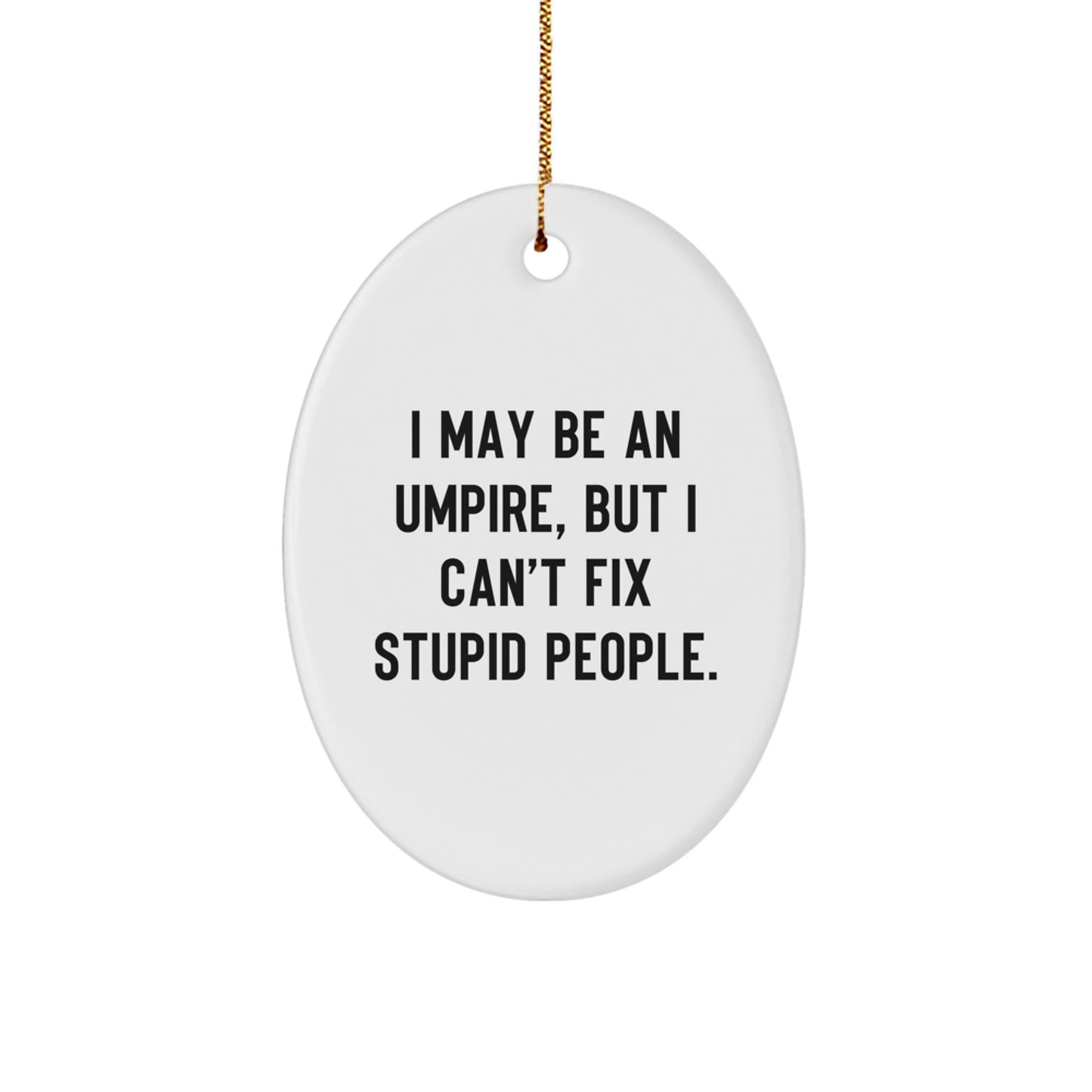 Christmas Gift for Her Umpire Oval Ornament Present - Image 1