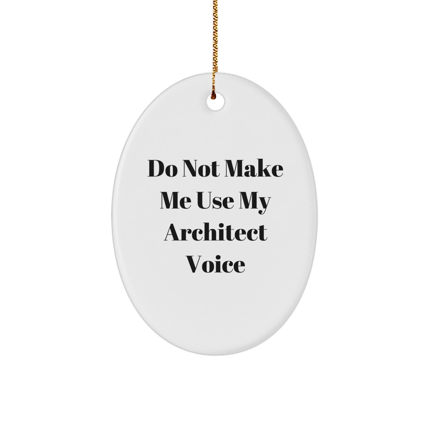 Sassy Architect Oval Ornament Christmas Gift for Friends - Image 1