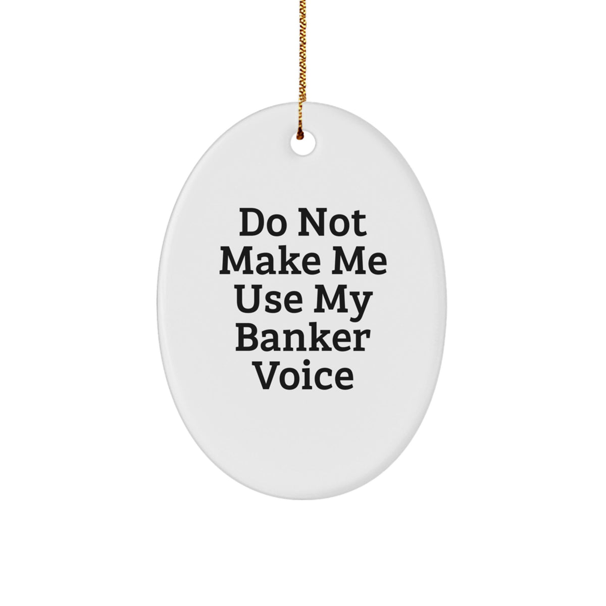 Durable Oval Christmas Ornament Idea For Coworkers Banker Gift - Image 1
