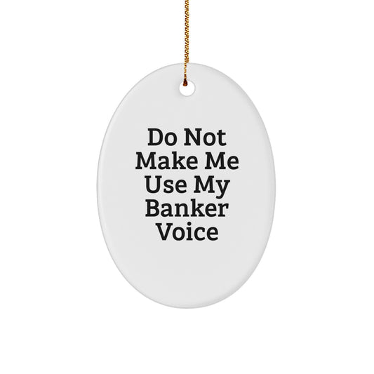 Durable Oval Christmas Ornament Idea For Coworkers Banker Gift - Image 1