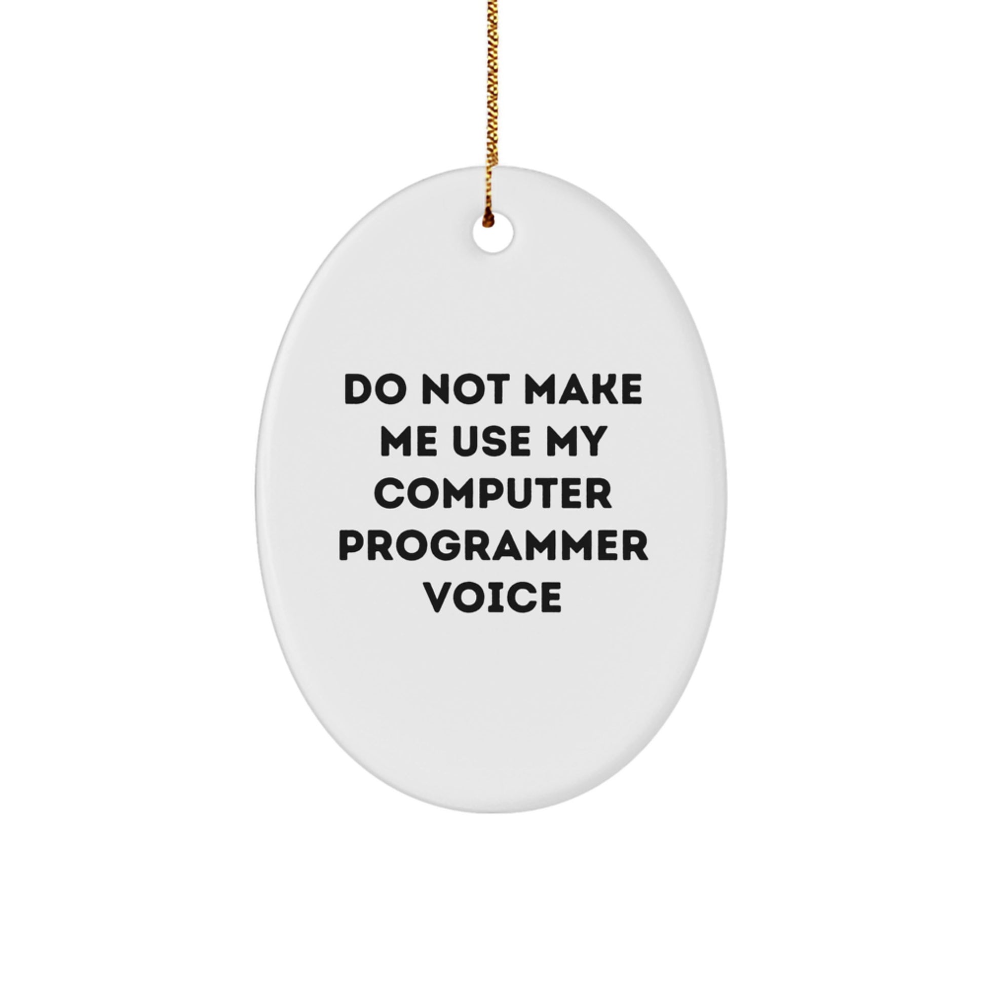Computer Programmer Oval Ornament Gifts from Friends and Family, Cute Christmas Unique Decorations for Men, Women, Coworkers - Image 1