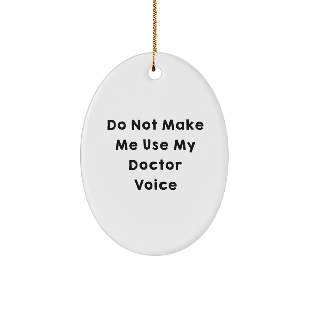 Christmas Gift Oval Ornament for Her Present Doctor - Image 1