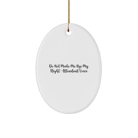 Flight Attendant Christmas Ornament Gift - A Playful Reminder for Kids - Image 1