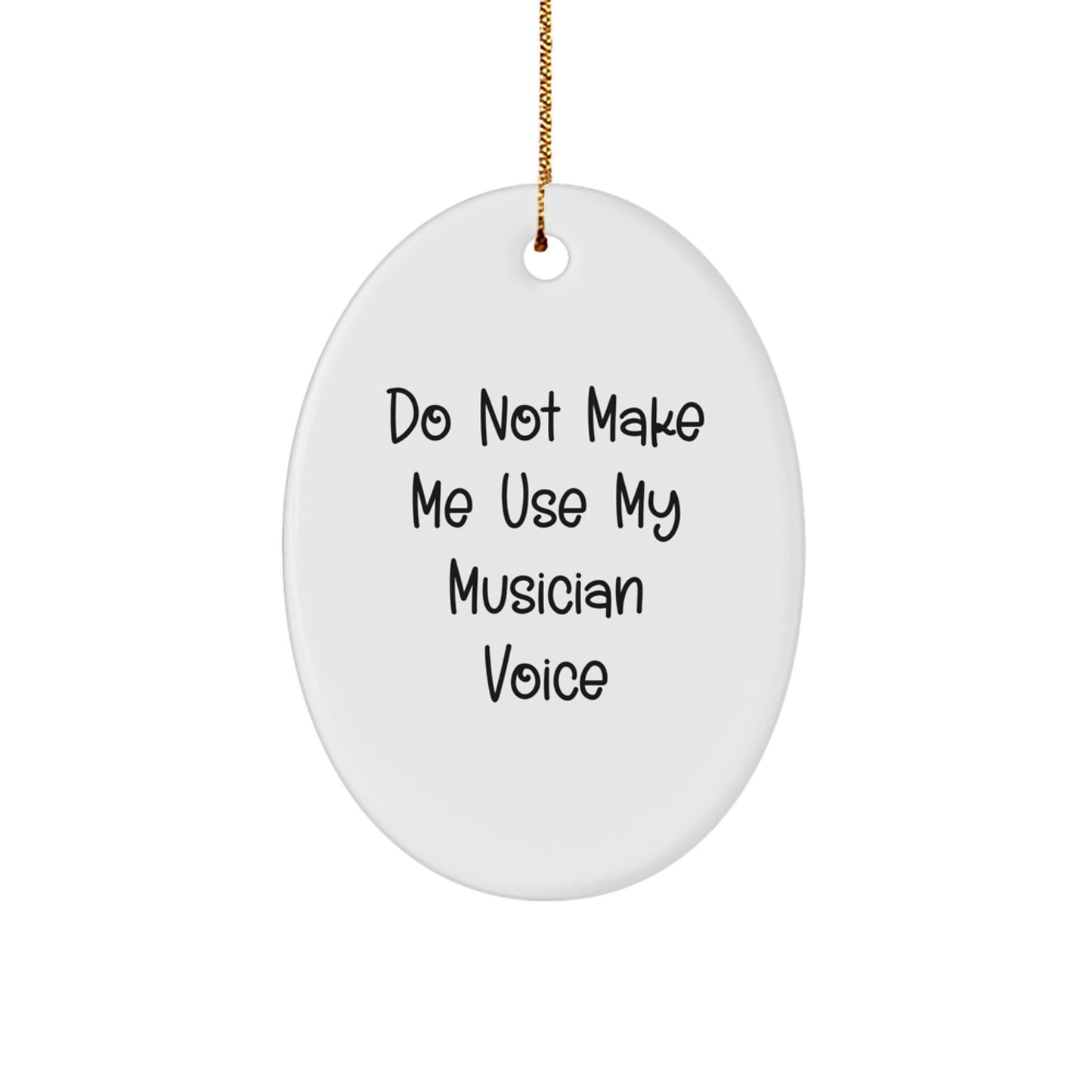 Funny Musician Inspired Oval Ornament Gifts from Men to Musician Friends at Christmas - Image 1