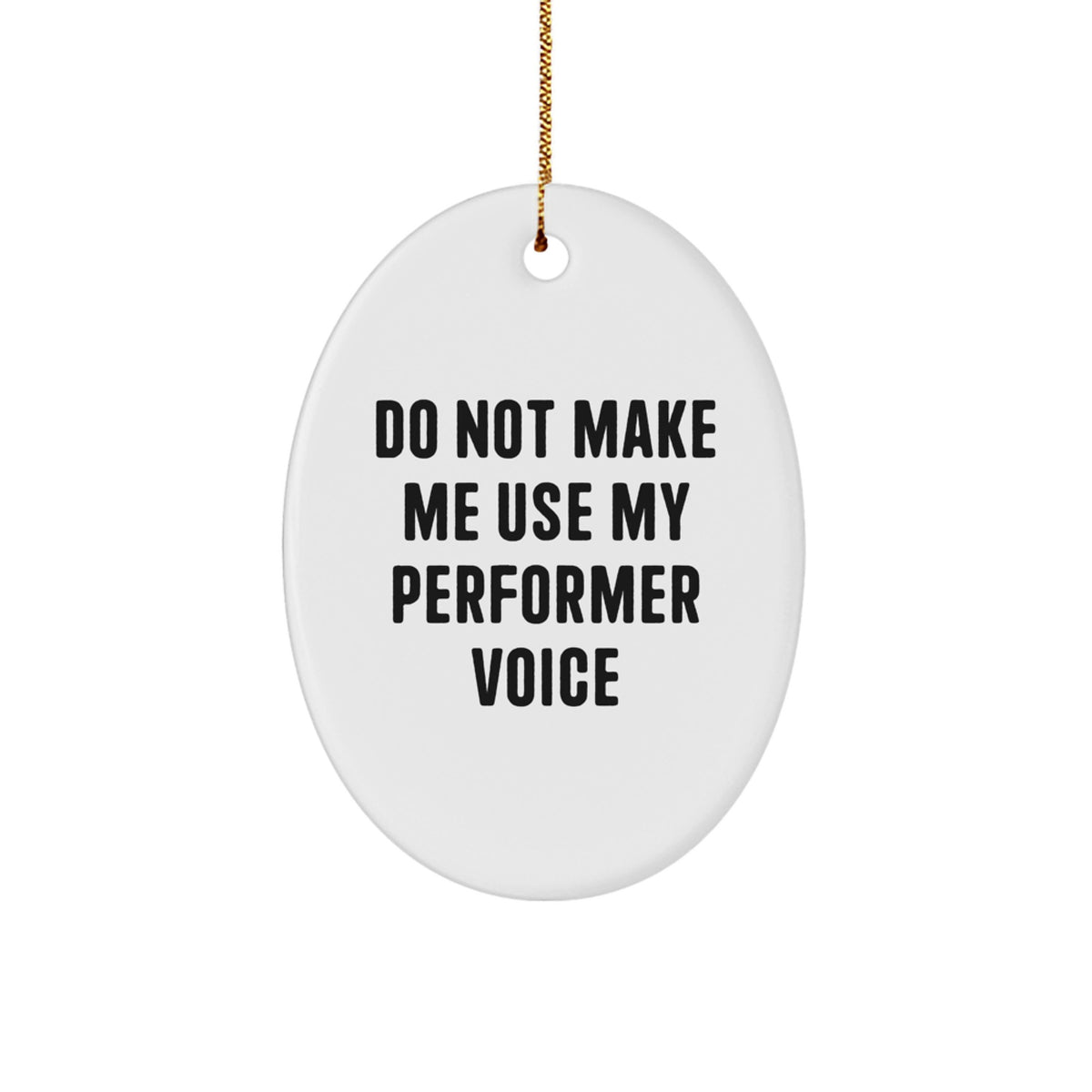 Christmas Gift for Her Performer Oval Ornament Present - Image 1