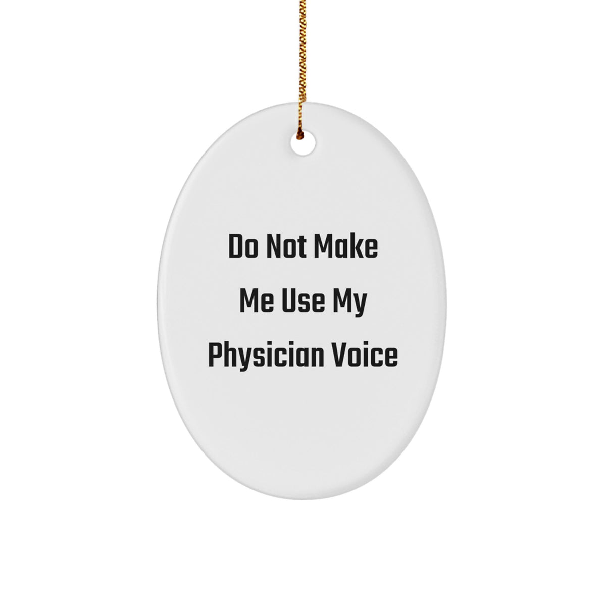 Christmas Gift for Her Physician Oval Ornament Present With Quote - Image 1