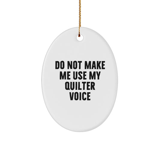 Quilter Oval Ornament Companion for a Best Friend Christmas Gift - Image 1