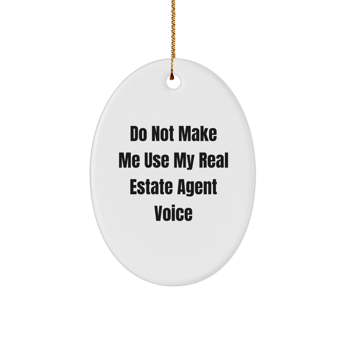 Real Estate Agent Oval Ornament Favorite for Kids Christmas Gift - Image 1