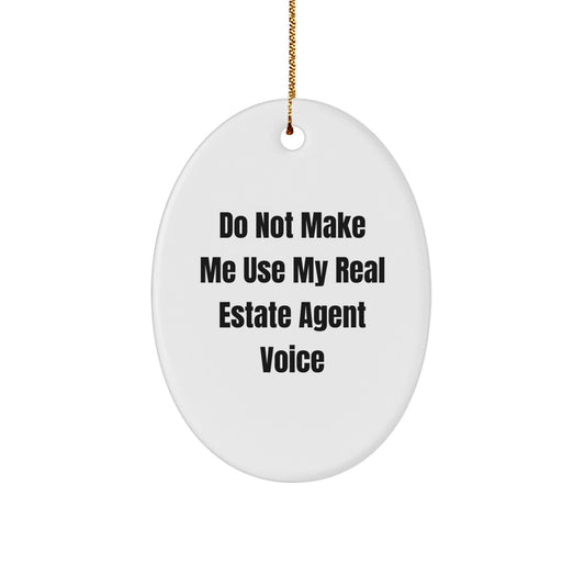 Real Estate Agent Oval Ornament Favorite for Kids Christmas Gift - Image 1