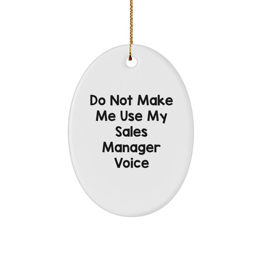 Sales Manager Oval Ornament Memento for Teens Christmas Gift - Image 1