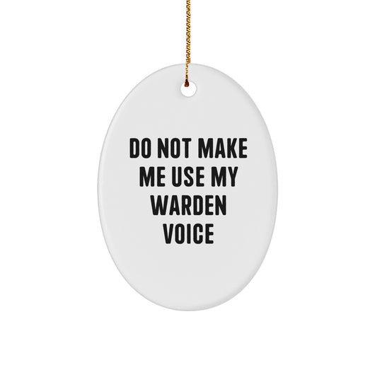 Warden Witty Christmas Ornament for Friends Gift Novelty Keepsake - Image 1