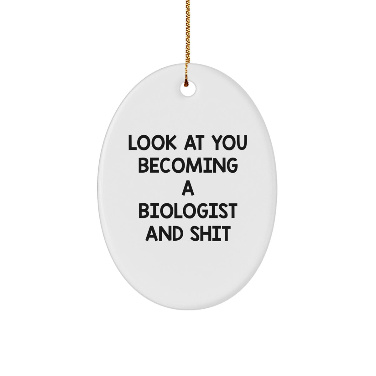 Sassy Biologist Holiday Keepsake Christmas Ornament for Friends Gift - Image 1