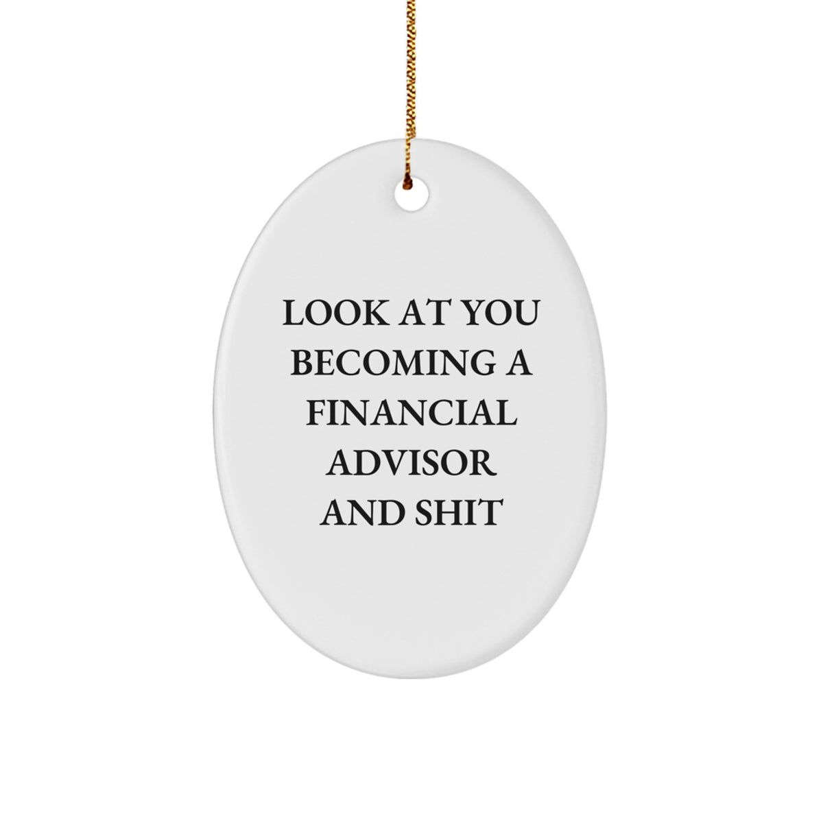 Sarcastic Financial Advisor Christmas Ornament Gift for Roommates, 'Look - Image 1
