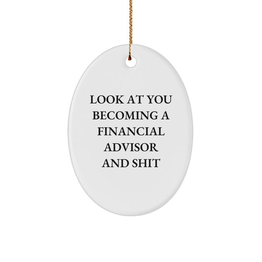 Sarcastic Financial Advisor Christmas Ornament Gift for Roommates, 'Look - Image 1