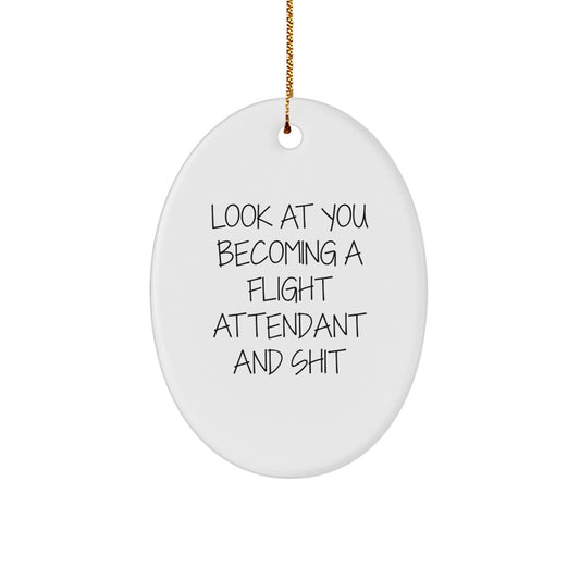 Flight Attendant Christmas Ornament for Coworkers Idea Gift - Image 1