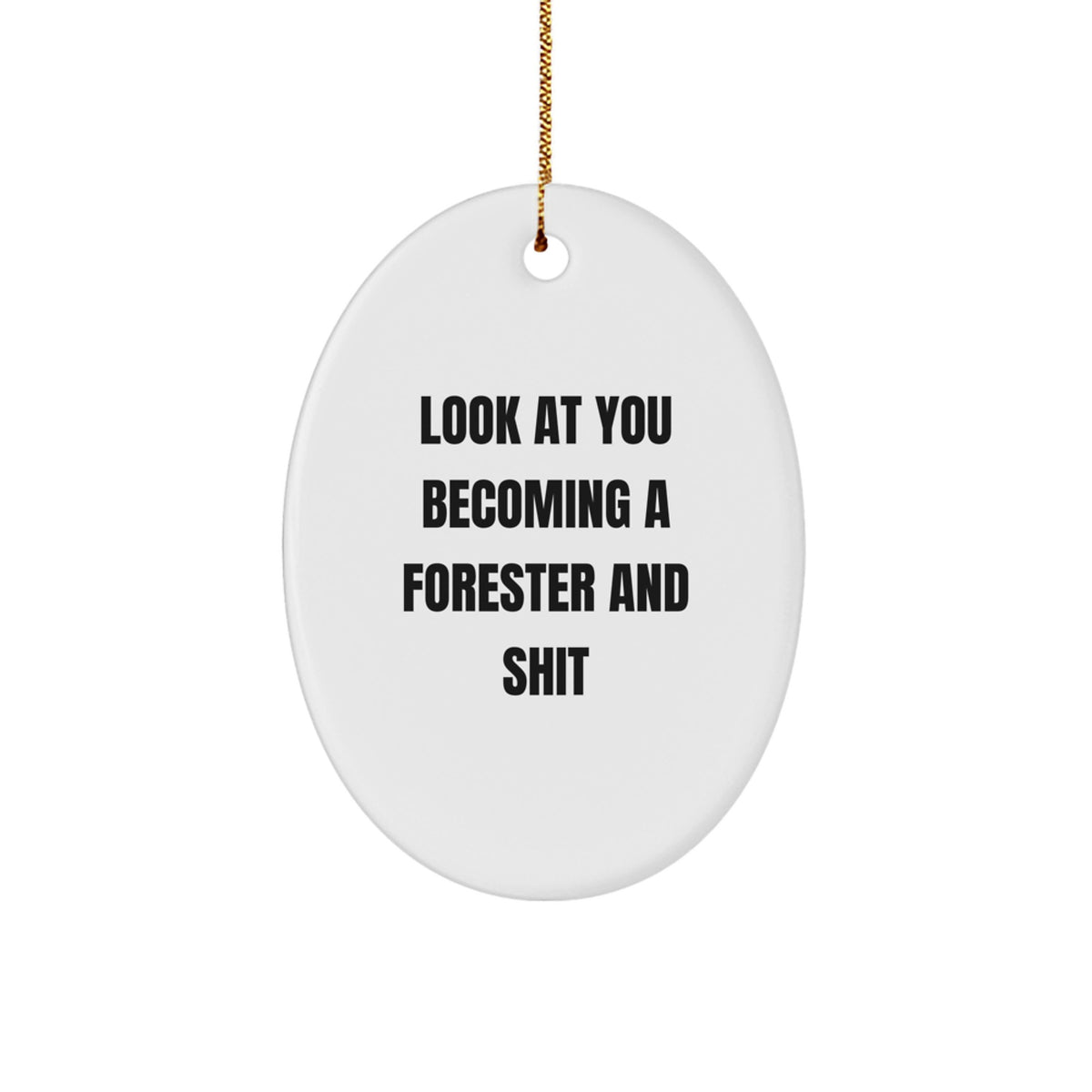 Forester Oval Ornament Idea Gift for Coworkers – Christmas Keepsake - Image 1