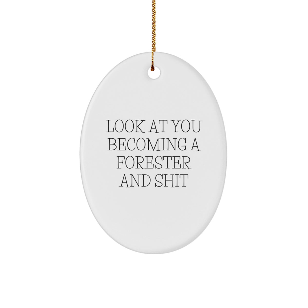 Witty Forester Christmas Ornament Gift for Friends - Image 1
