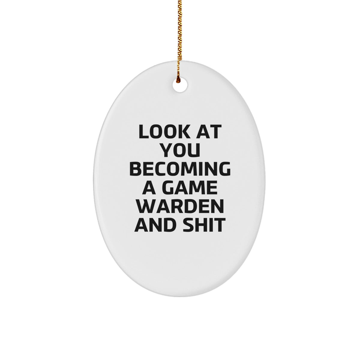 Hilarious Game Warden Christmas Ornament Gift for Friends - Image 1
