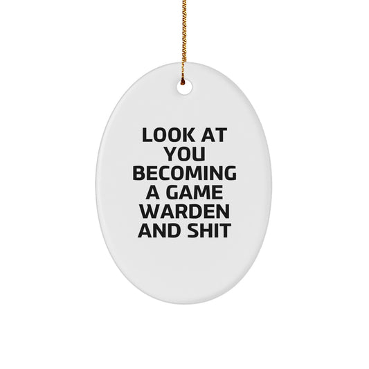 Hilarious Game Warden Christmas Ornament Gift for Friends - Image 1