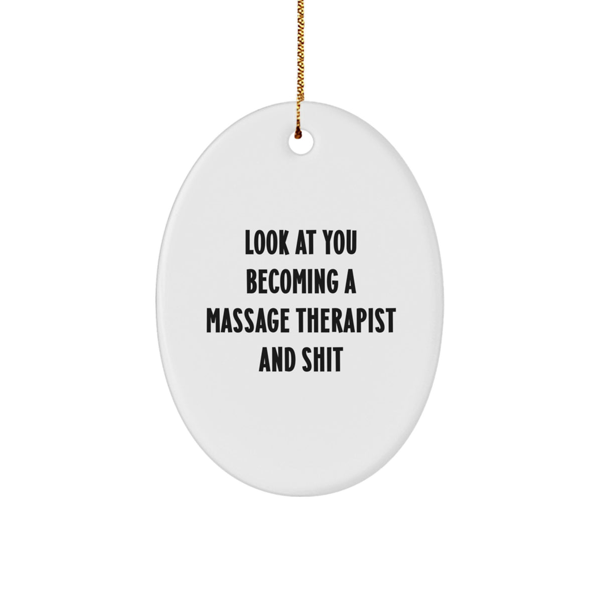 Christmas Gift for Teens Massage Therapist Surprise White Ornament - Image 1