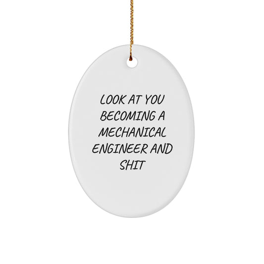 Mechanical Engineer Favorite Oval Ornament for Kids Christmas Gift - Image 1