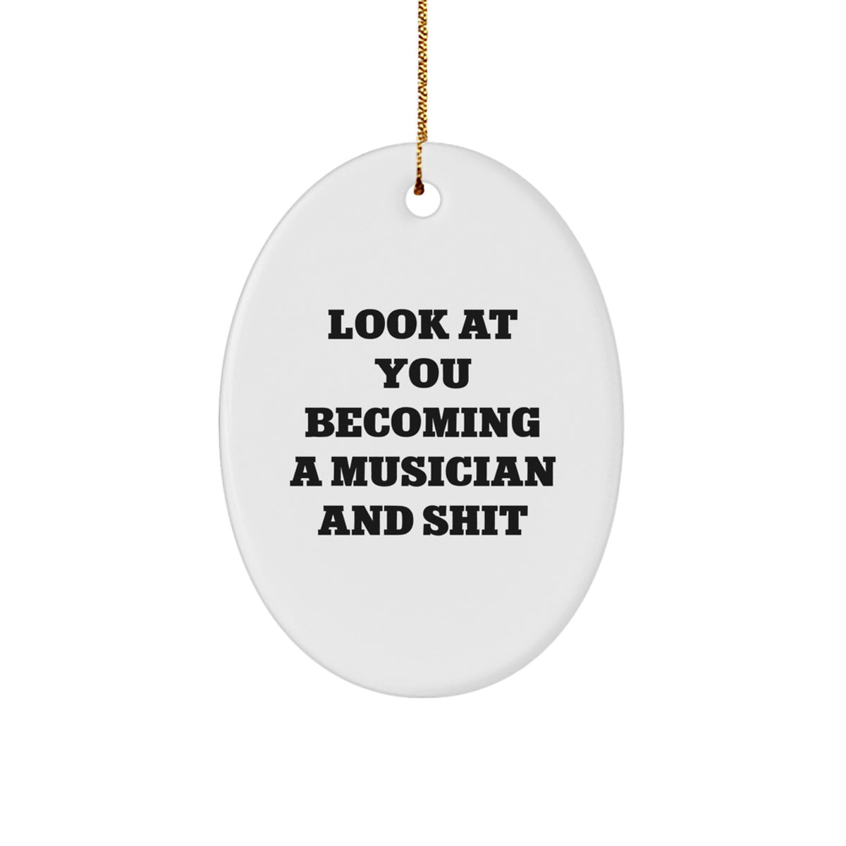 Novelty Musician Christmas Ornament for Friends Gift Vibrant Quote - Image 1