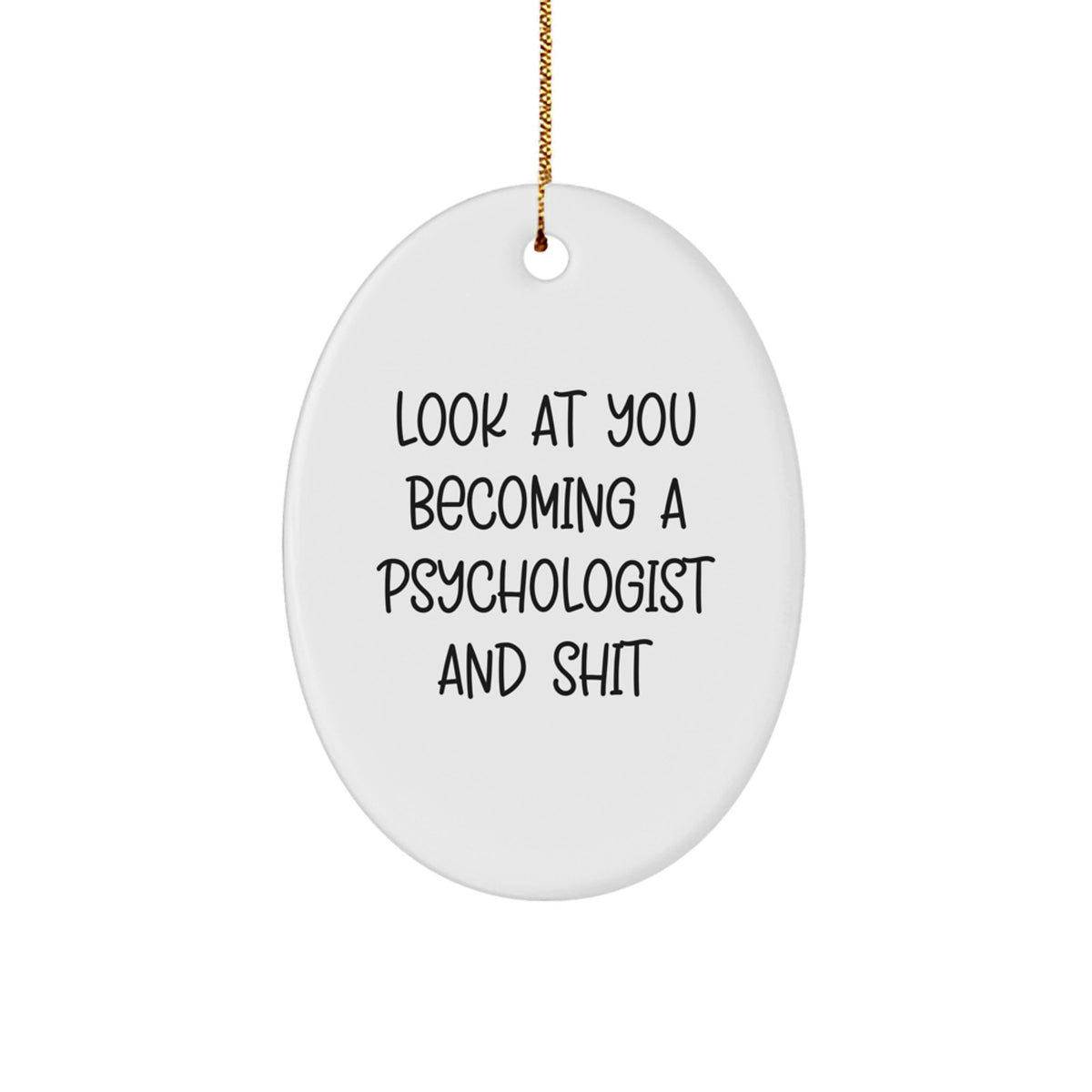 Christmas Ornament for Family Hilarious Psychologist Gift - Look At You - Image 1