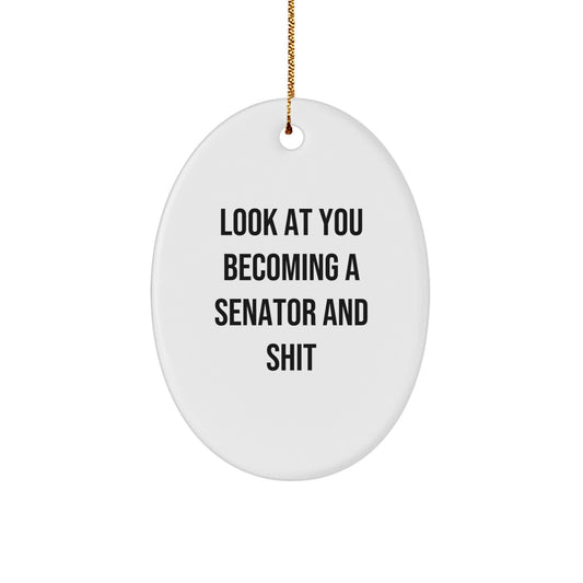 Sassy Senator Novelty Christmas Ornament for Friends Bright Gift - Image 1