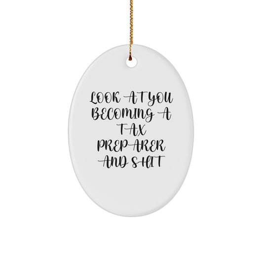 Christmas Ornament Gift for Kids A Funny Tax Preparer Keepsake - Image 1