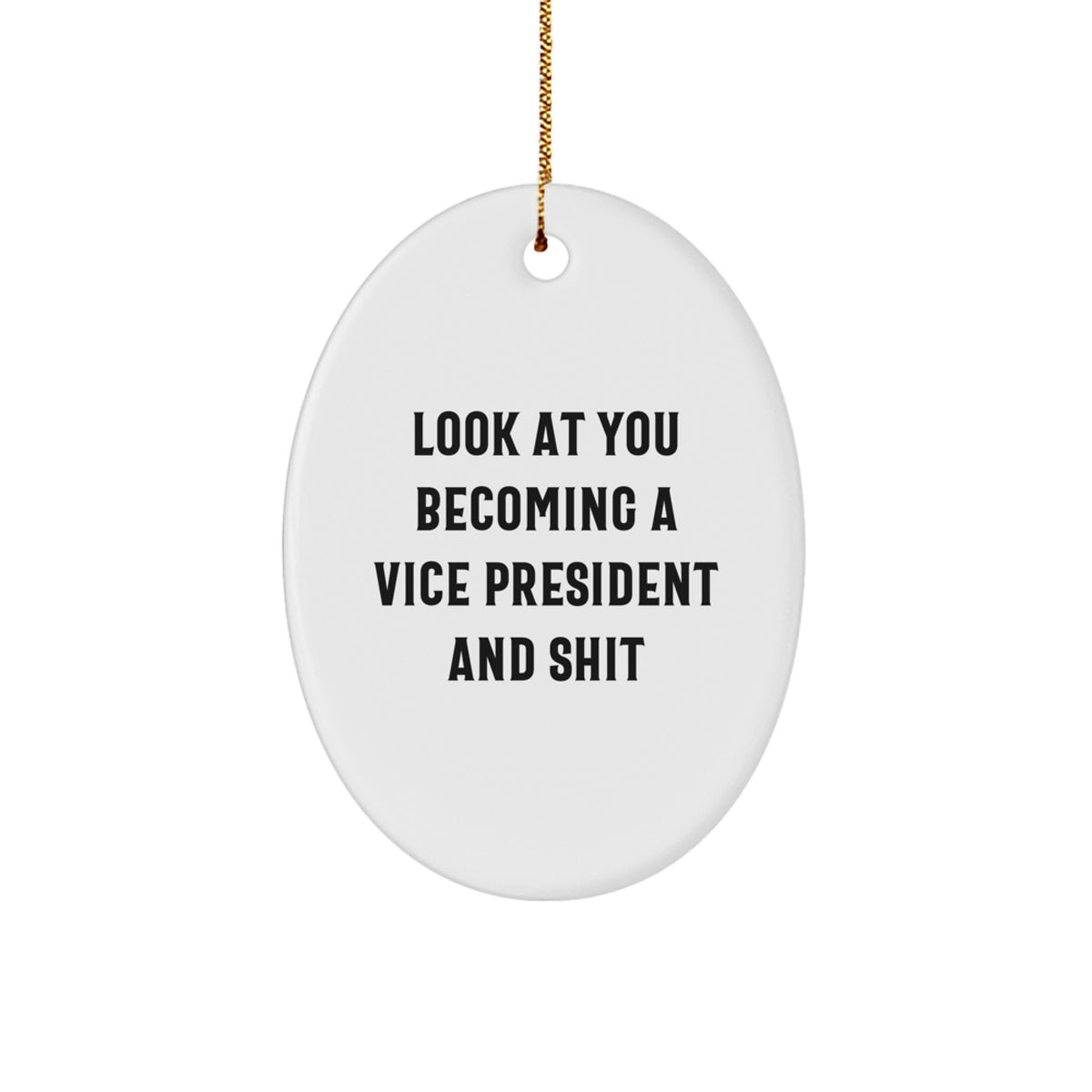 Christmas Gift Oval Ornament for Her – Vice President Present - Image 1