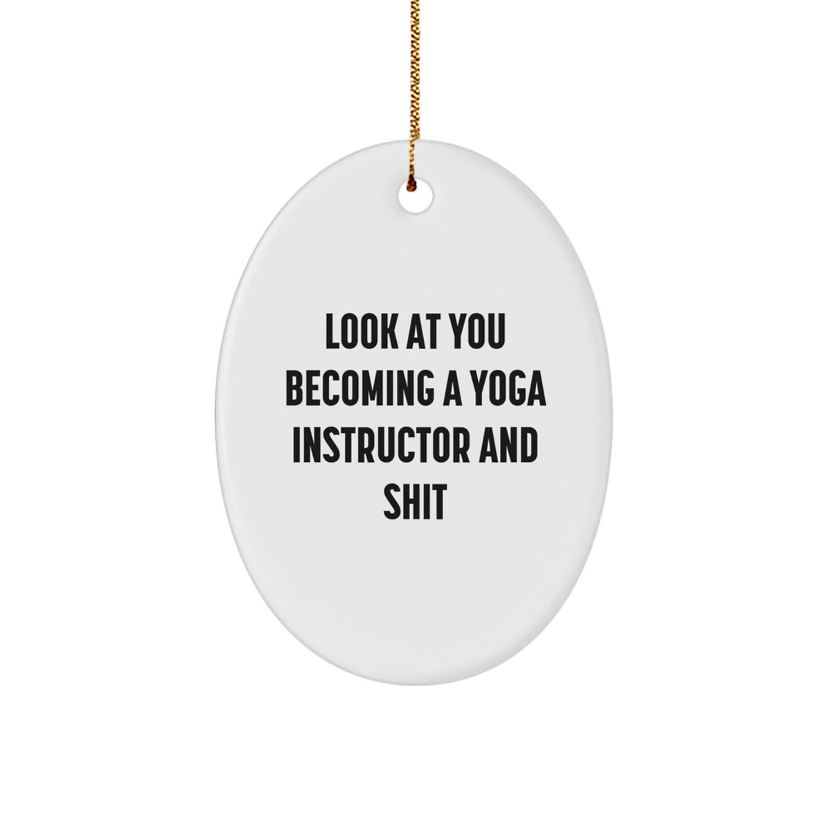 Yoga Instructor Oval Ornament for Kids Treasure Christmas Gift - Image 1
