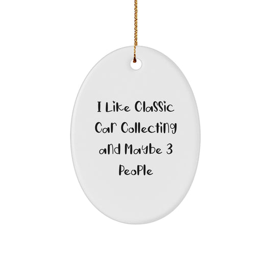 Favorite Classic Car Collecting Christmas Ornament Gift for Kids - I - Image 1