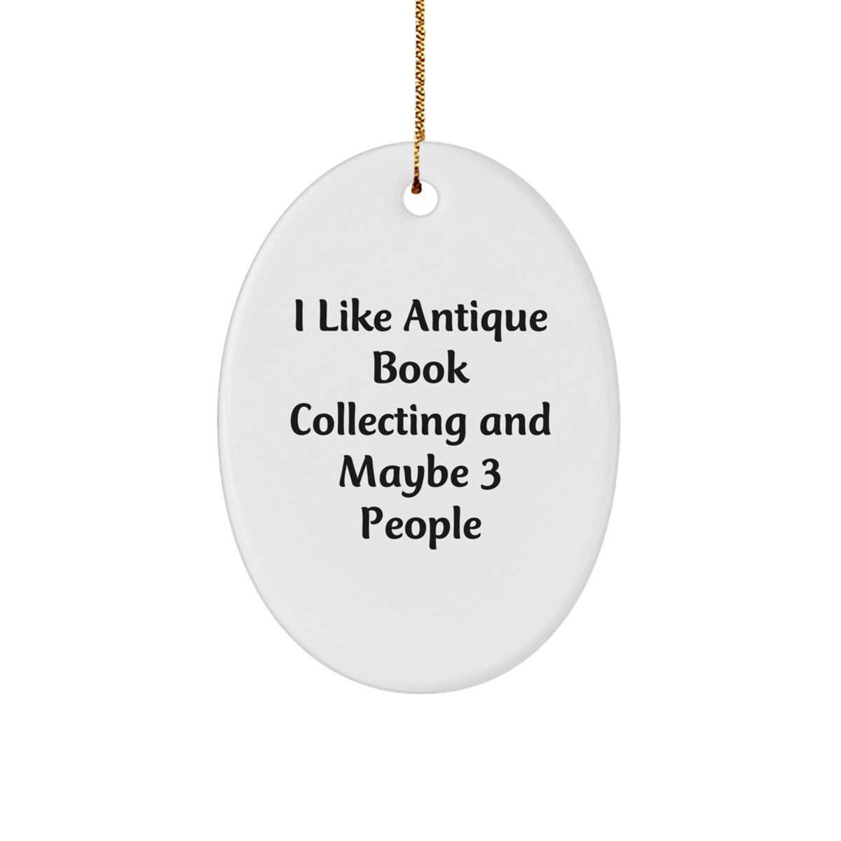 Christmas Ornament Whimsical Antique Book Collecting Gift for Coworkers - Image 1