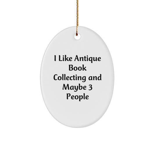Christmas Ornament Whimsical Antique Book Collecting Gift for Coworkers - Image 1