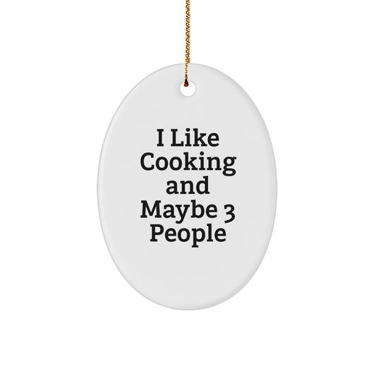 Funny Cooking Christmas Ornament Gift for Kids - I Like Cooking And - Image 1