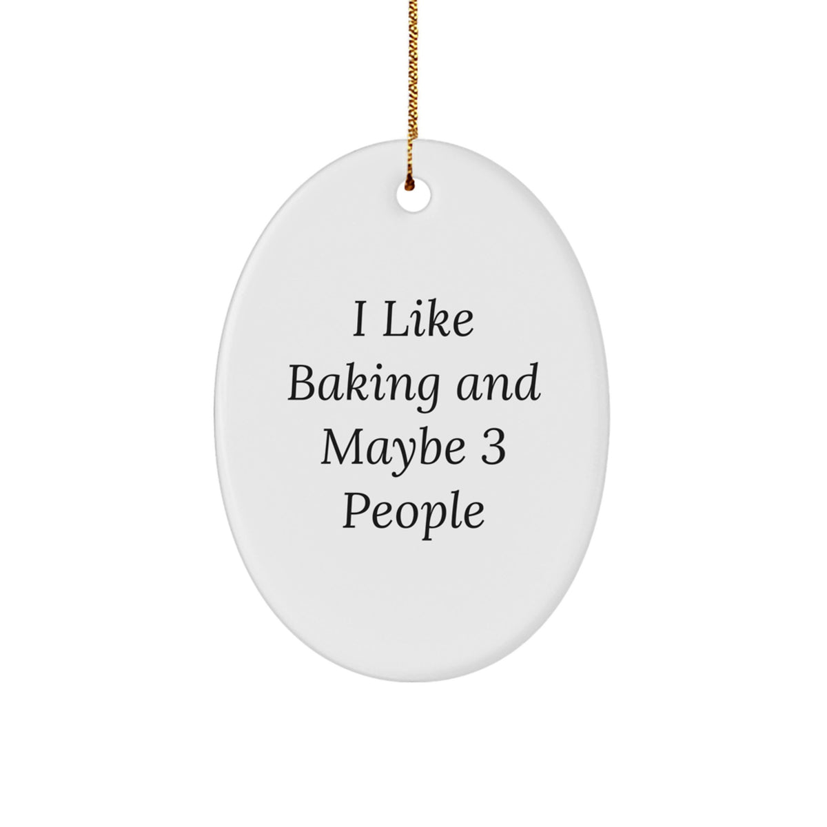 Christmas Ornament Gift for Her - Novelty Baking Keepsake I Like Baking - Image 1