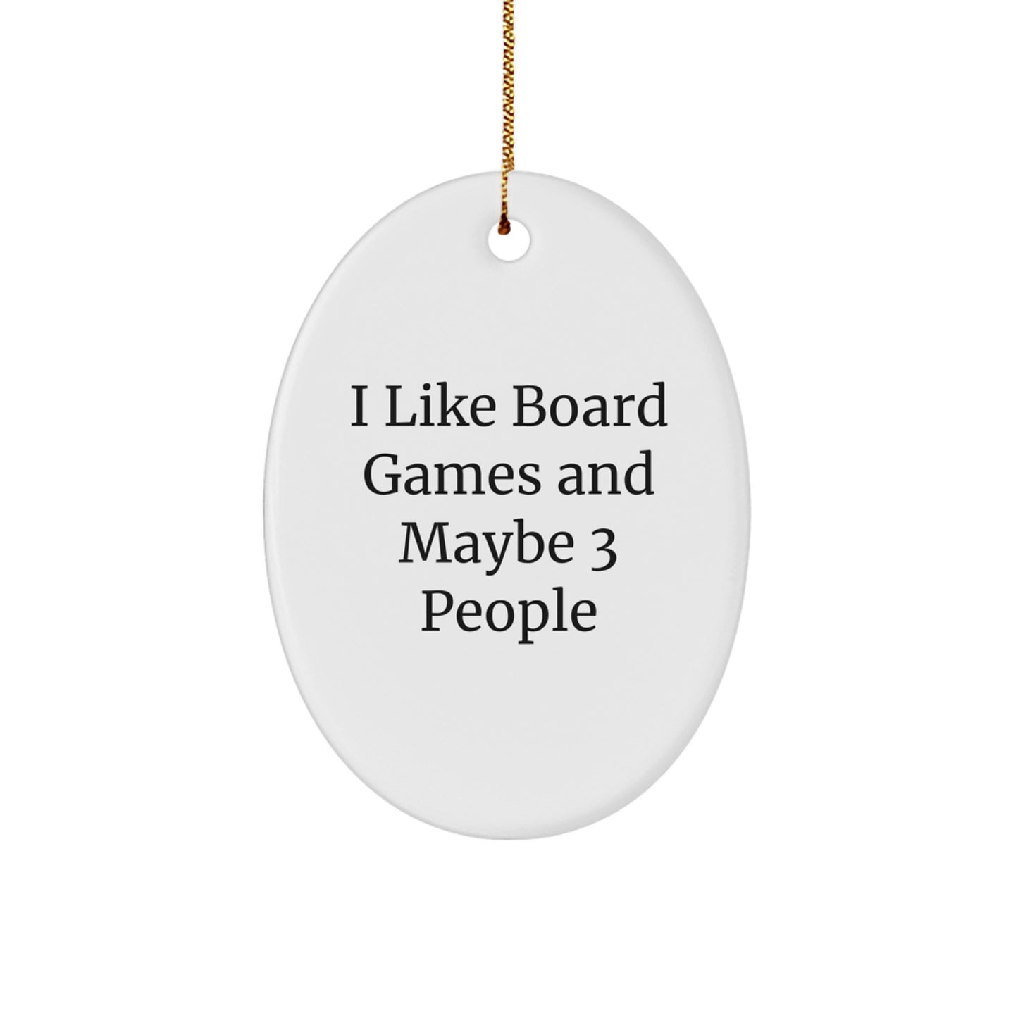 Funny Oval Ornament for Board Games Lovers, Gifts from Friends, Family, or Coworkers for Christmas Unique Gifts - Image 1