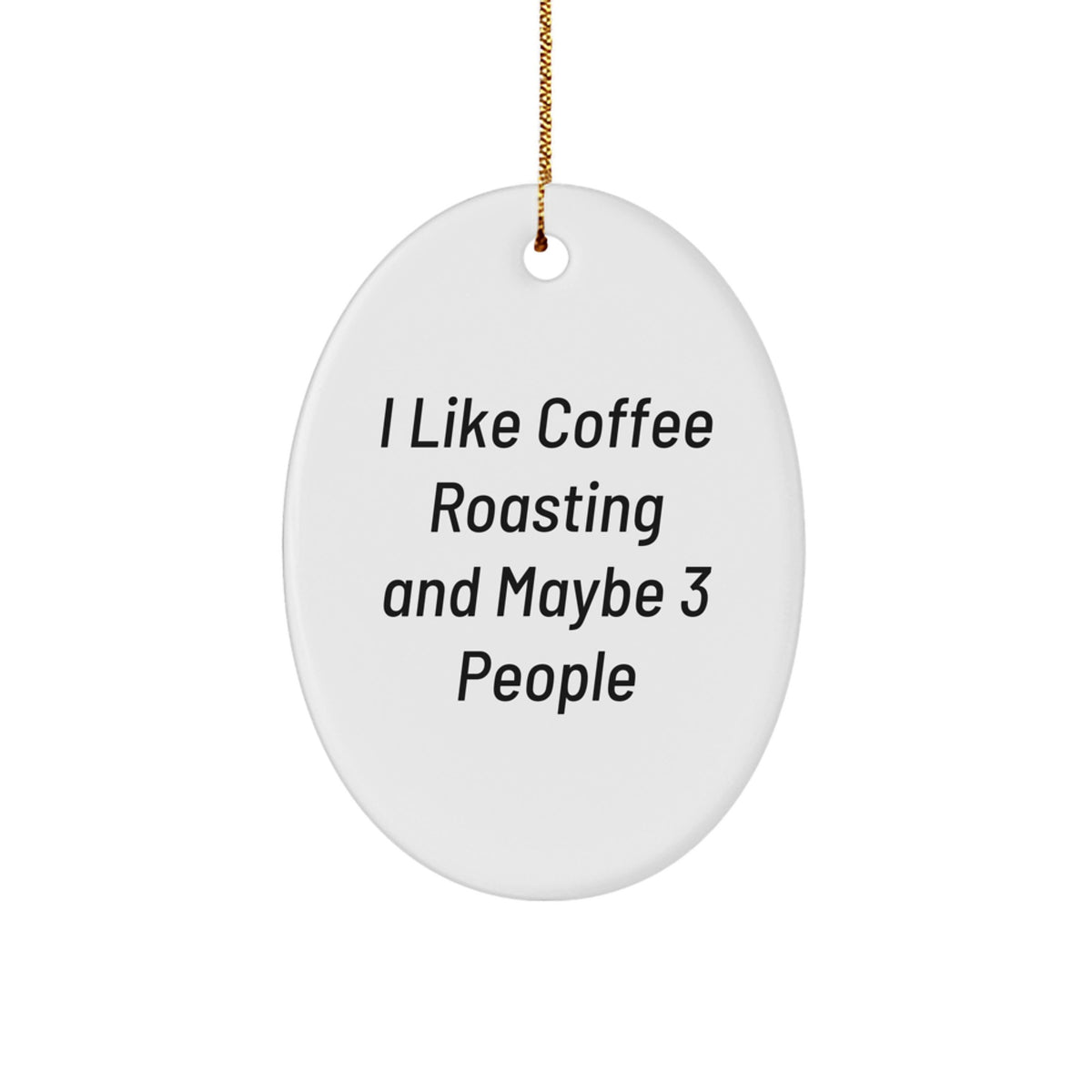 Christmas Gift for Teens Surprise Coffee Roasting Oval Ornament - Image 1