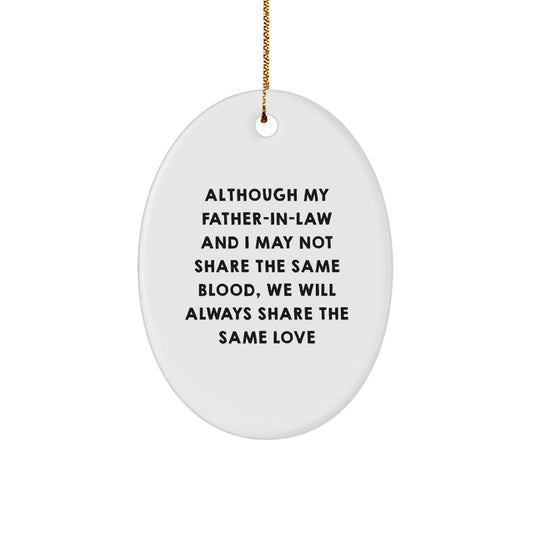 Christmas Gift Heartwarming Father-in-law Ornament - Although My - Image 1