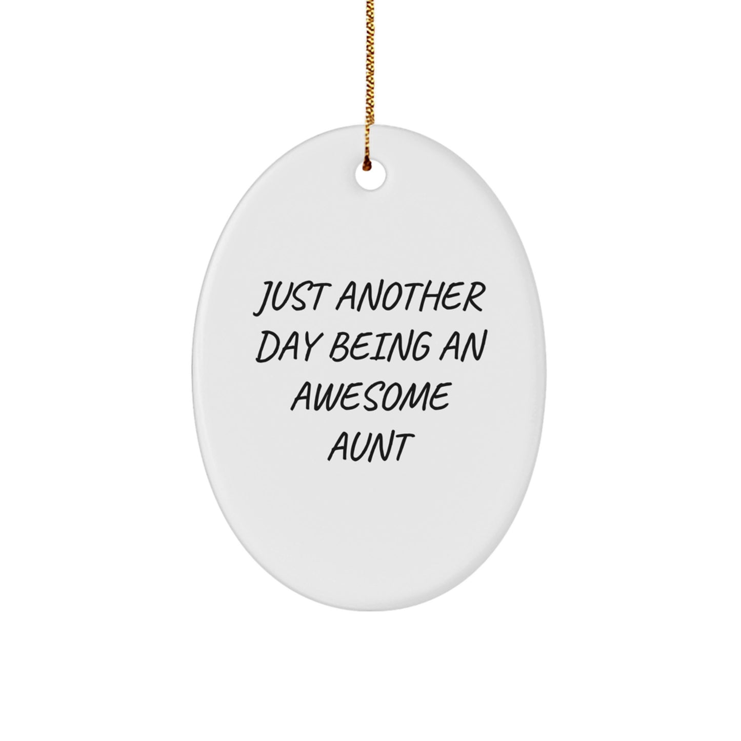 Funny Aunt Oval Ornament Gifts from Family Members for Aunt, Oval Shape, Christmas Unique Gifts - Image 1
