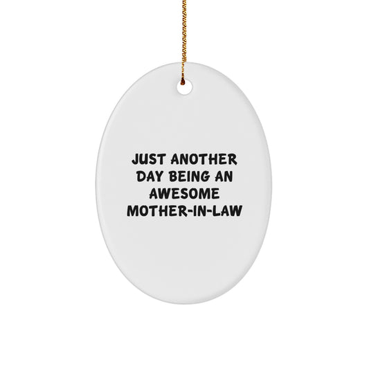 Mother-in-Law Oval Ornament Gift Idea For Coworkers Christmas - Image 1