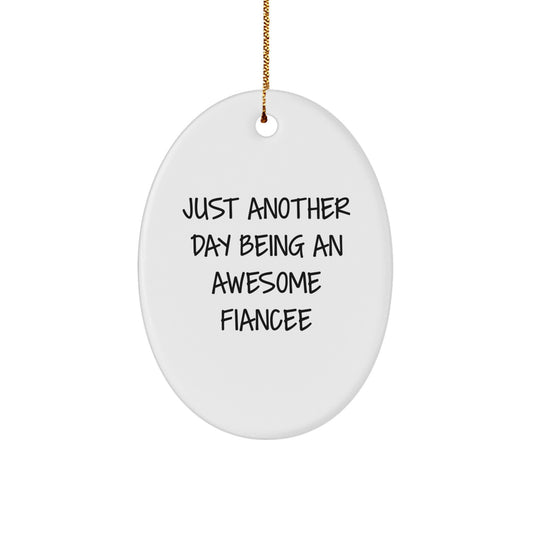 Fiancee Novelty Whimsical Christmas Ornament Gift for Friends - Image 1