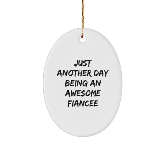 Fiancee Keepsake Christmas Ornament for Him Holiday Surprise Gift - Image 1