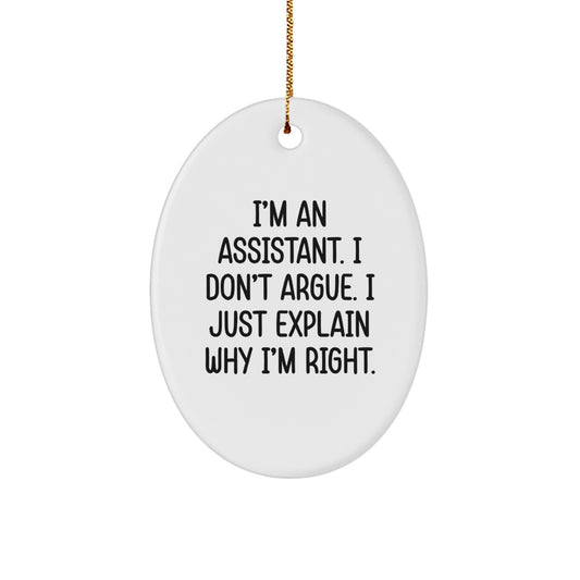 Assistant Keepsake Christmas Ornament for Him Gift - Image 1