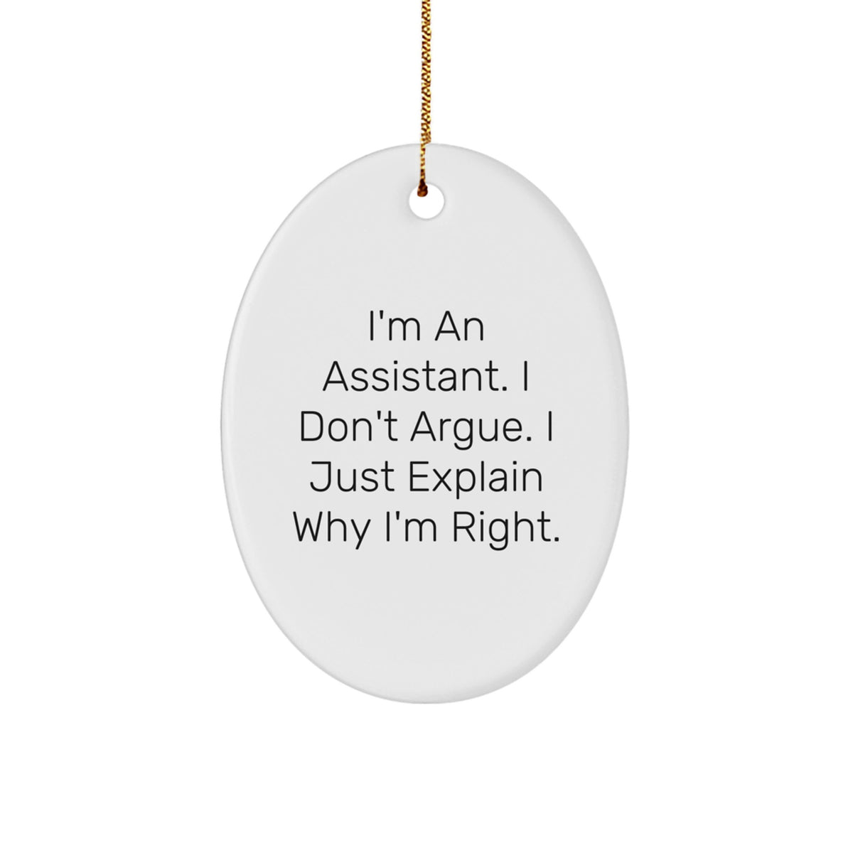 Sassy Assistant Christmas Ornament for Friends Gift - Image 1