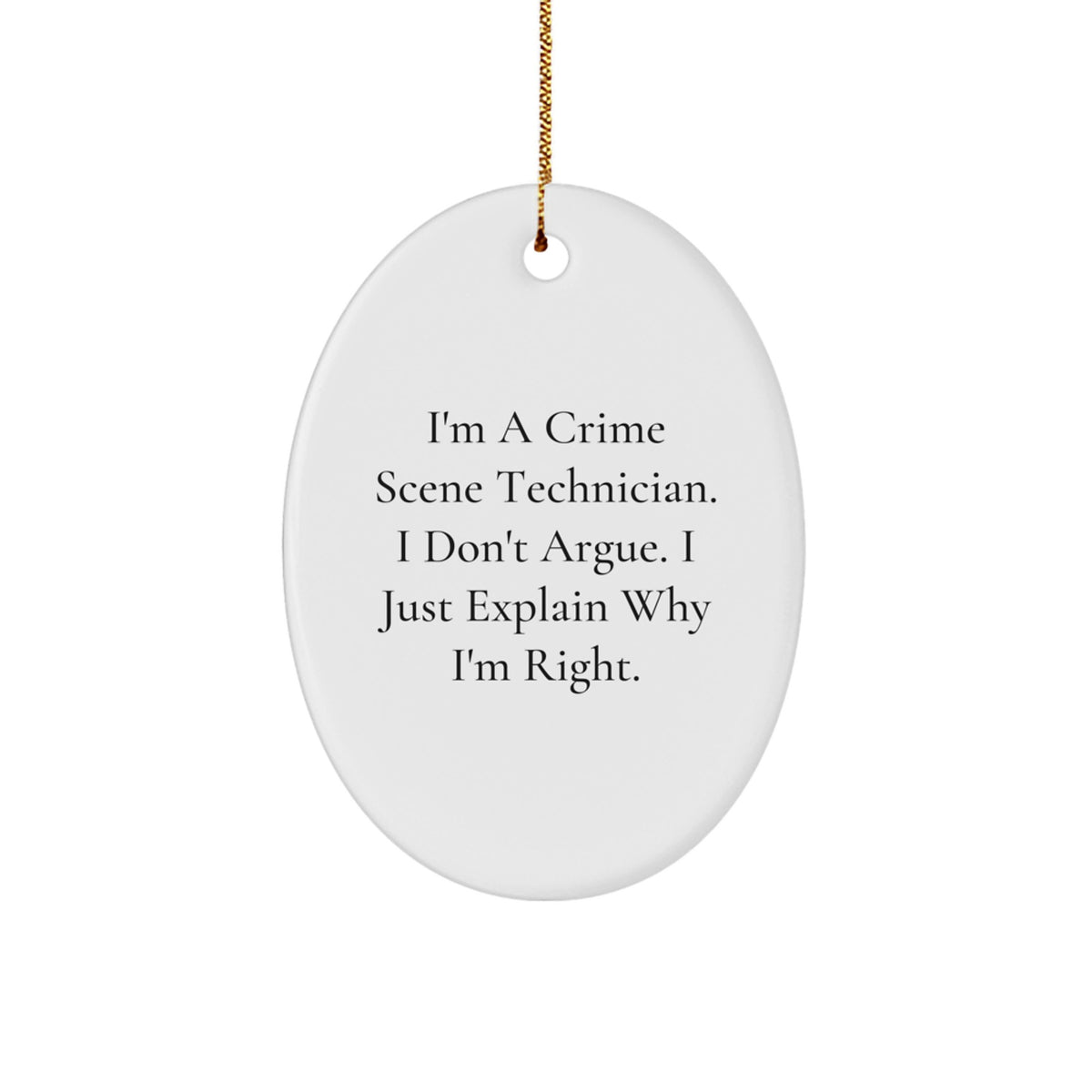 Christmas Gift for Teens Crime Scene Technician Christmas Ornament - Image 1